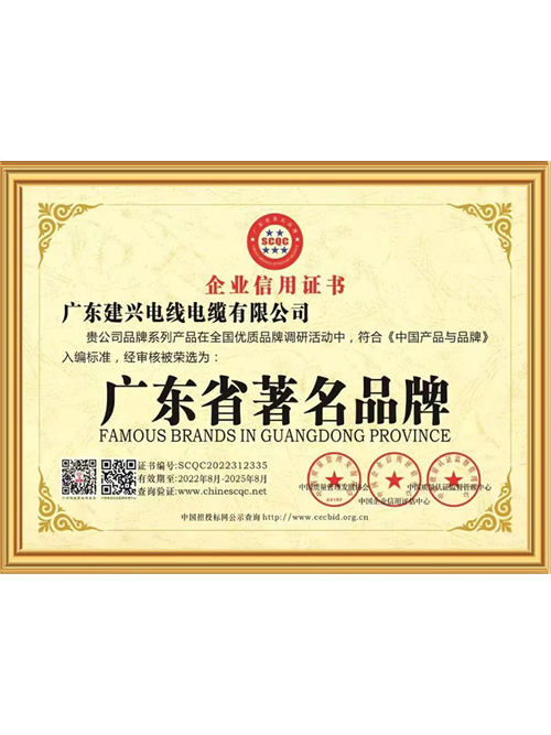 品牌信用证书